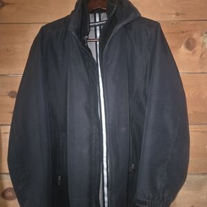 Weatherproof Men's Black Softshell Jacket Medium M Full Zip Water Resistant Coat